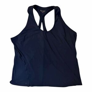 Athleta Navy Racerback Performance Tank
